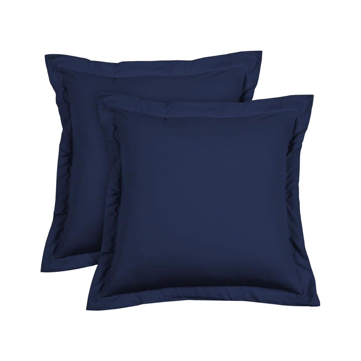 Beddingstar euro sham 26x26 navy blue close-up of soft Egyptian cotton fabric for comfortable nights.