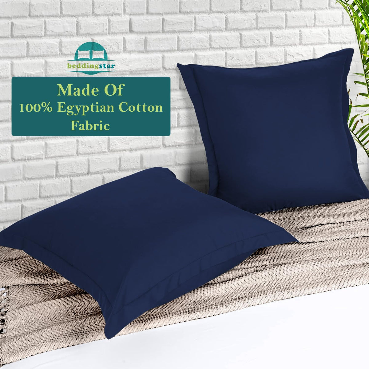 Beddingstar euro sham stitching detail highlights durability for frequent use.