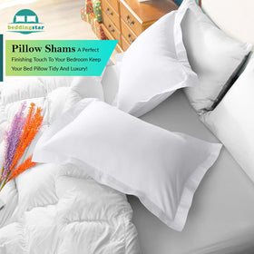 Beddingstar king pillow shams close-up shows sateen weave and gentle sheen.