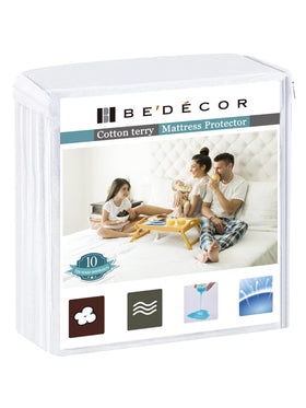 Bedecor King Mattress Protector waterproof cover protects against spills and accidents.