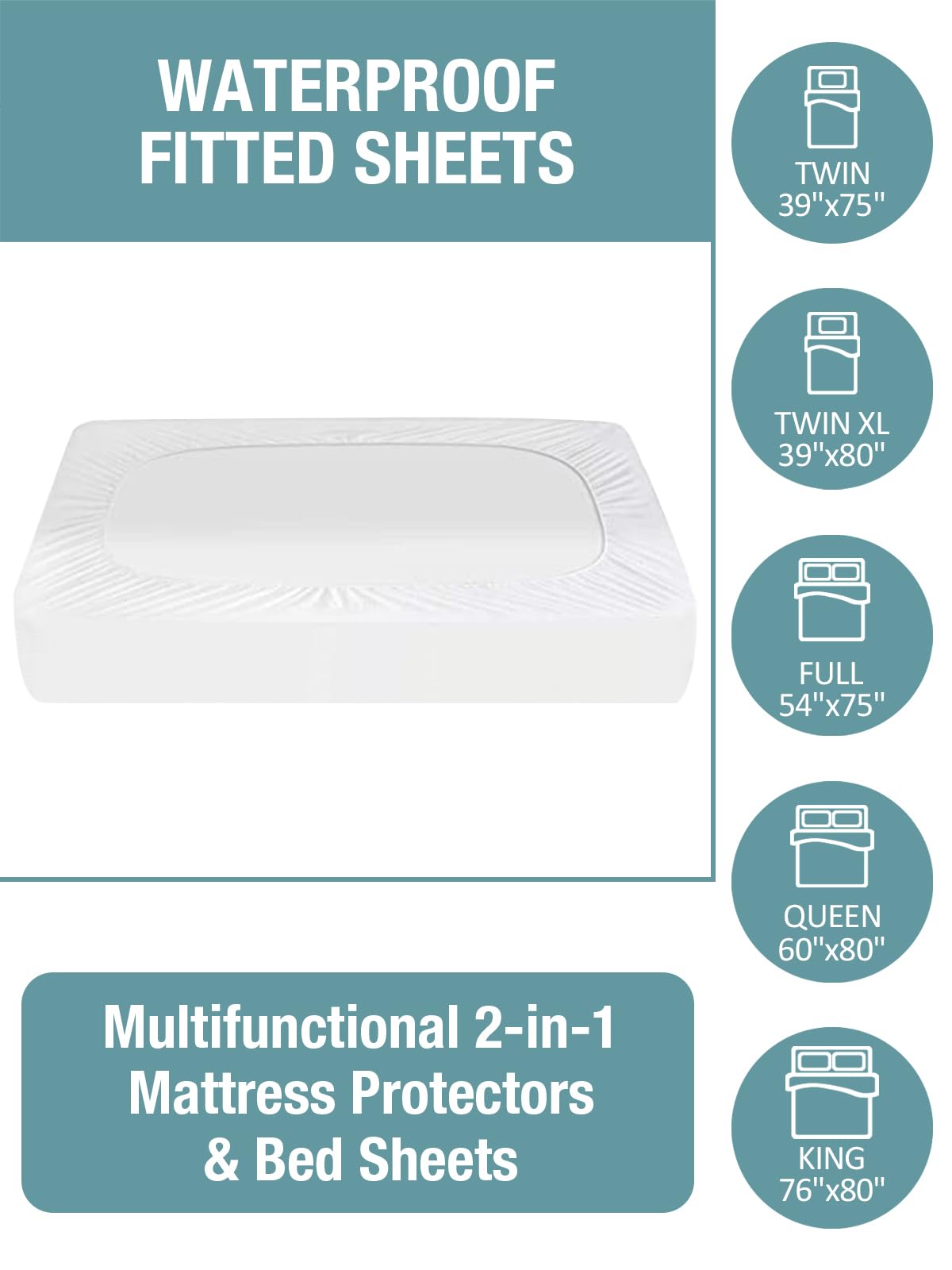 Bedecor protector 18 inch pockets to fit various mattress depths securely.