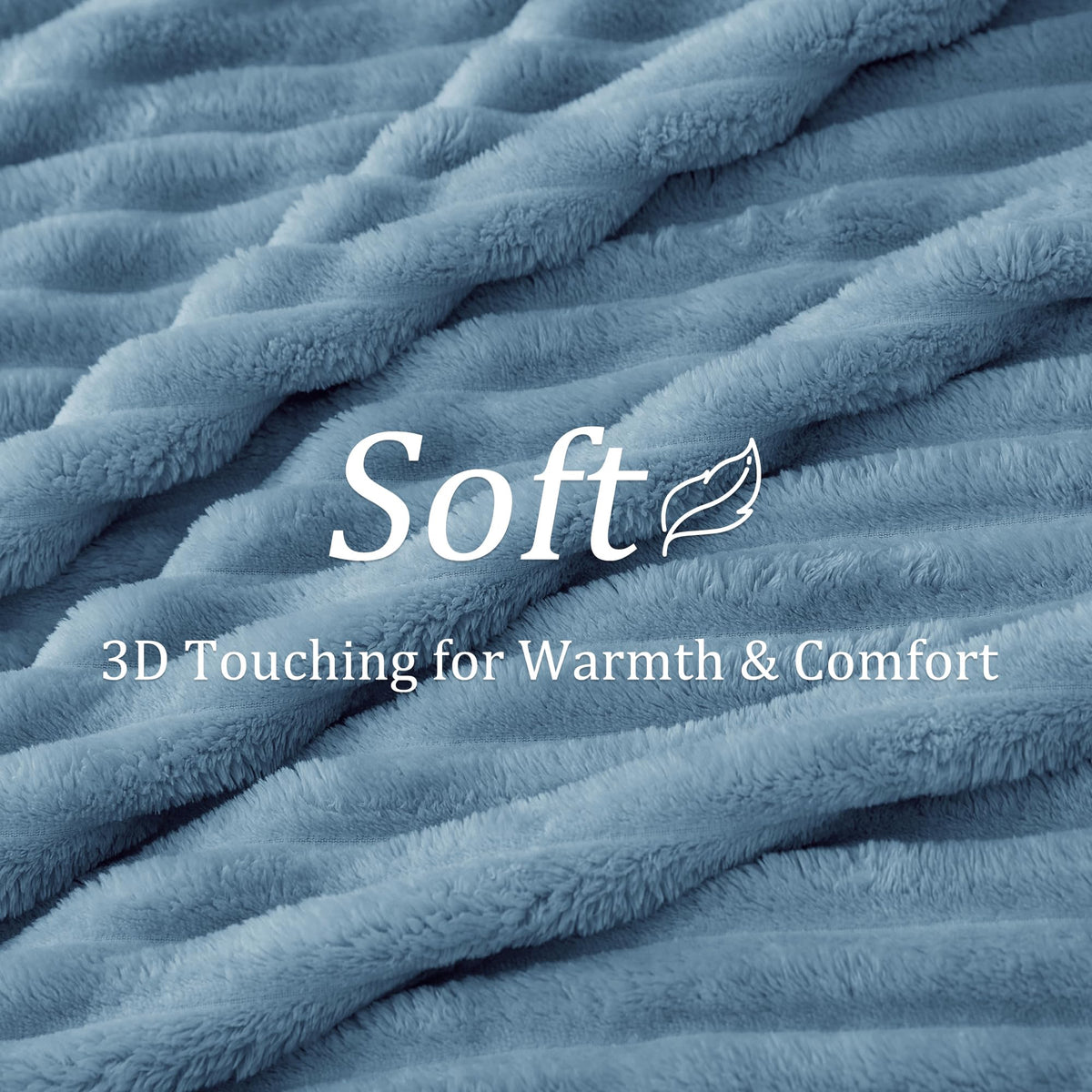 BEDELITE 300GSM double-sided fleece close-up highlights dense, fluffy fibers.