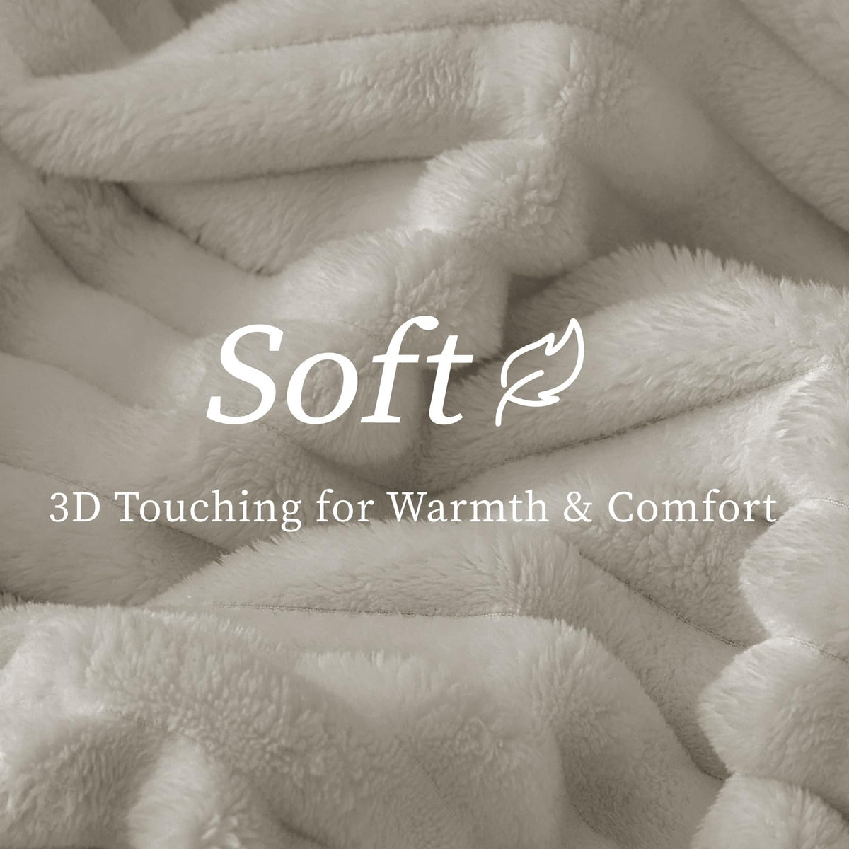 BEDELITE cozy bedroom setup with light grey fleece blanket