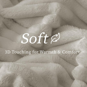 BEDELITE cozy bedroom setup with light grey fleece blanket