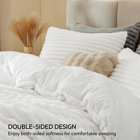BEDELITE down-alternative filling offers cozy, hypoallergenic warmth.