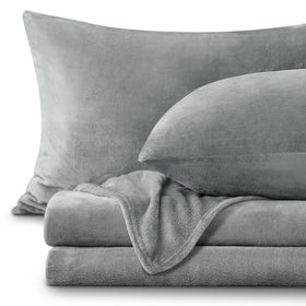 BEDELITE flannel sheets grey full-size set is plush and cozy for cold nights.