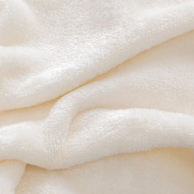 BEDELITE on-bed setup queen white flannel sheets shows plush warmth.