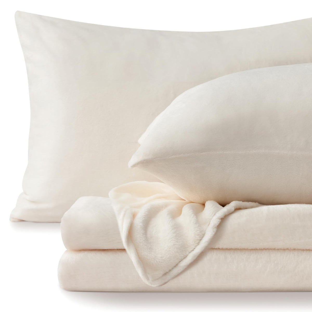 BEDELITE flannel sheets queen white packaging highlights premium warmth for winter nights.