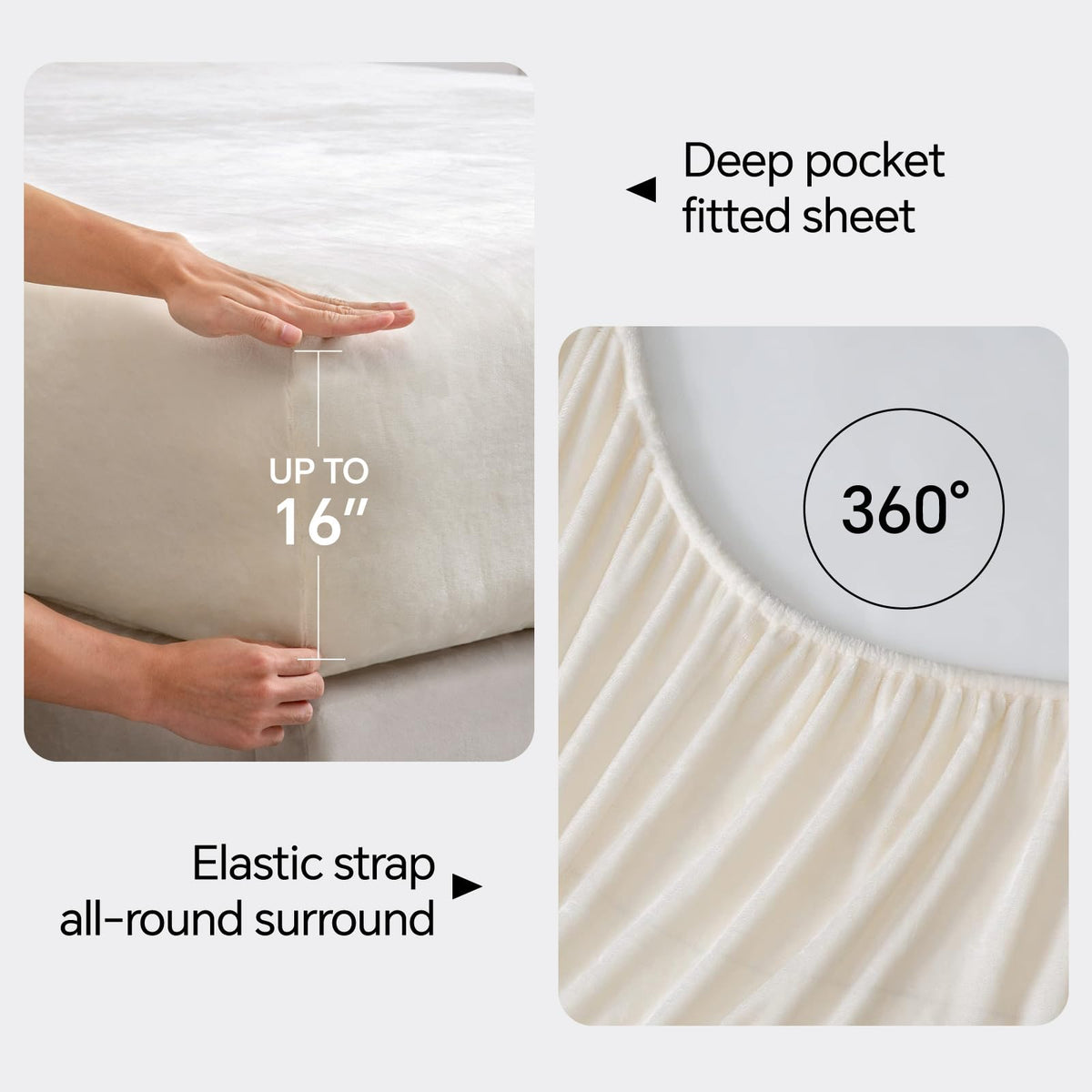 BEDELITE pillowcases queen white pair for cozy pillow support and restful sleep.