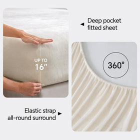 BEDELITE pillowcases queen white pair for cozy pillow support and restful sleep.