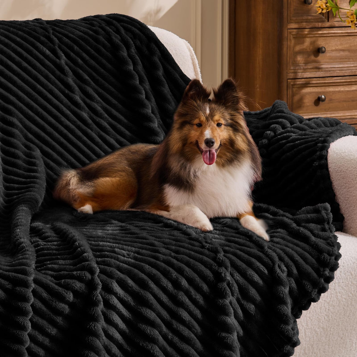 BEDELITE fleece blanket decorative stripe design enhances room style