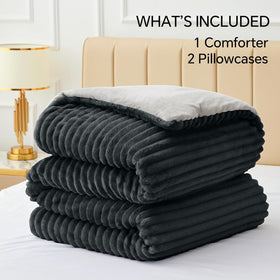 BEDELITE king set includes one comforter and two pillowcases for full bed coverage
