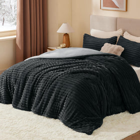 BEDELITE comforter set micro-mink side shows silky touch for premium warmth at night