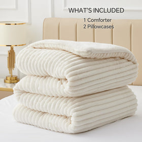 BEDELITE fleece queen comforter set warmth detail for cold nights