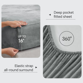 BEDELITE fleece queen grey sheets add a refined, cozy look to any room.