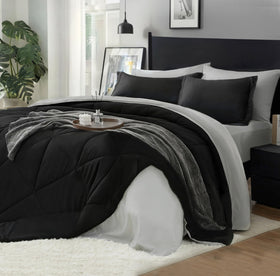 BEDELITE full-size reversible comforter set with dual styles for easy room refresh.