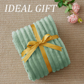 BEDELITE green throw in living room as decorative accessory