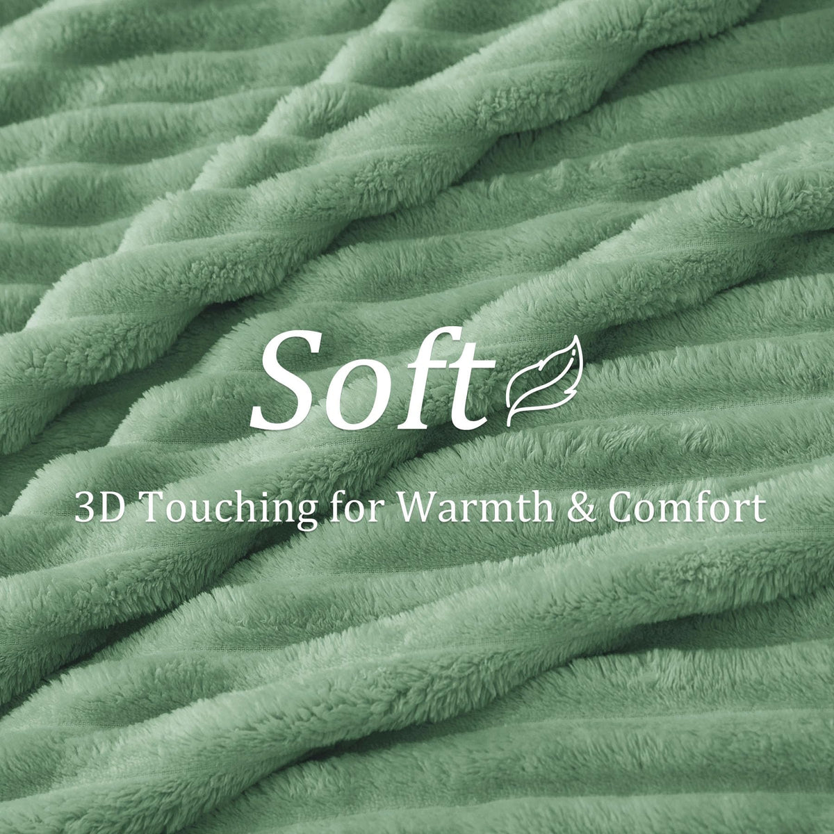 BEDELITE green throw draped on sofa adding warmth and texture