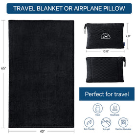Jacquard pattern detail adds visual luxury to BEDELITE travel blanket.