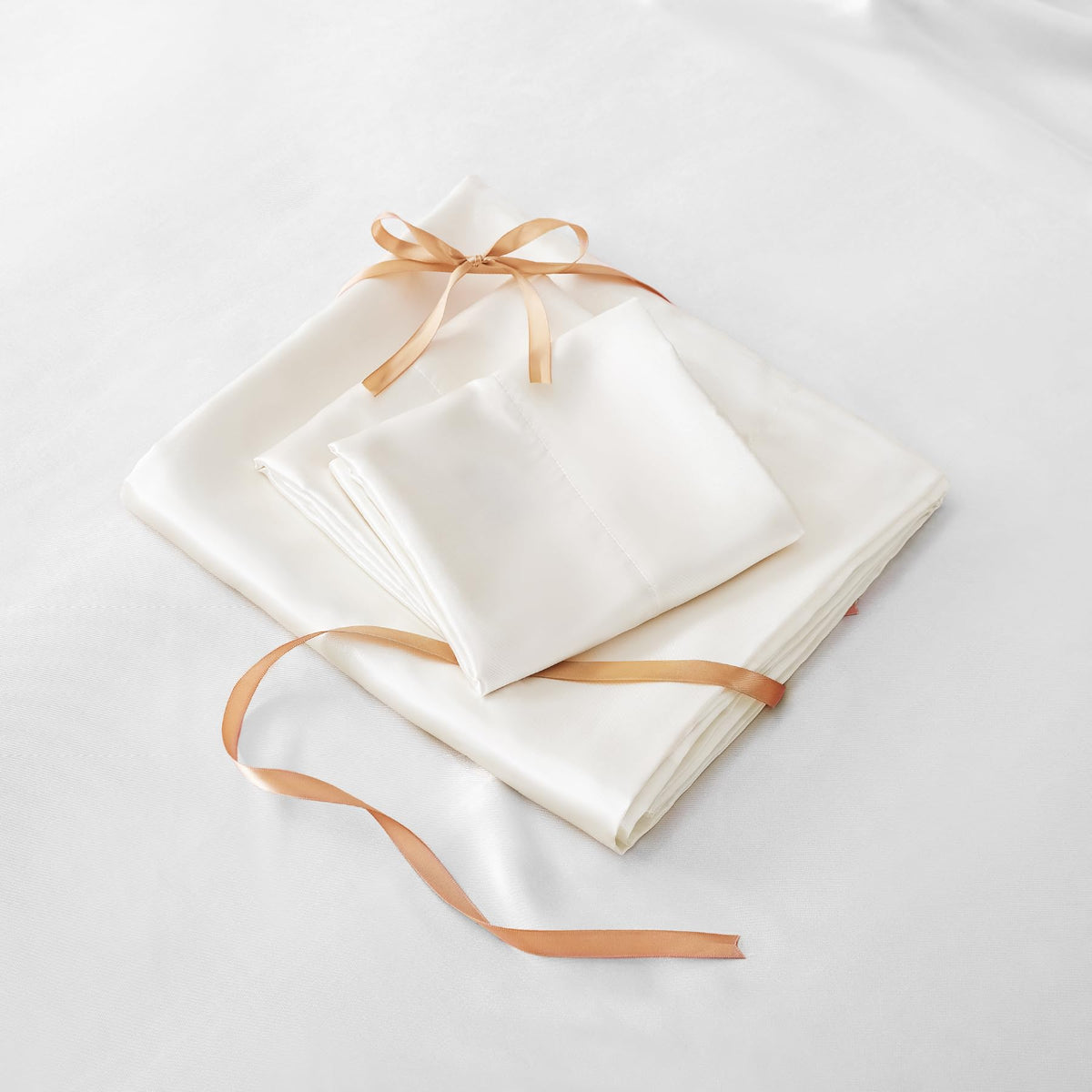 BEDELITE ivory pillowcases pair designed for hair-friendly, gentle sleeping comfort.