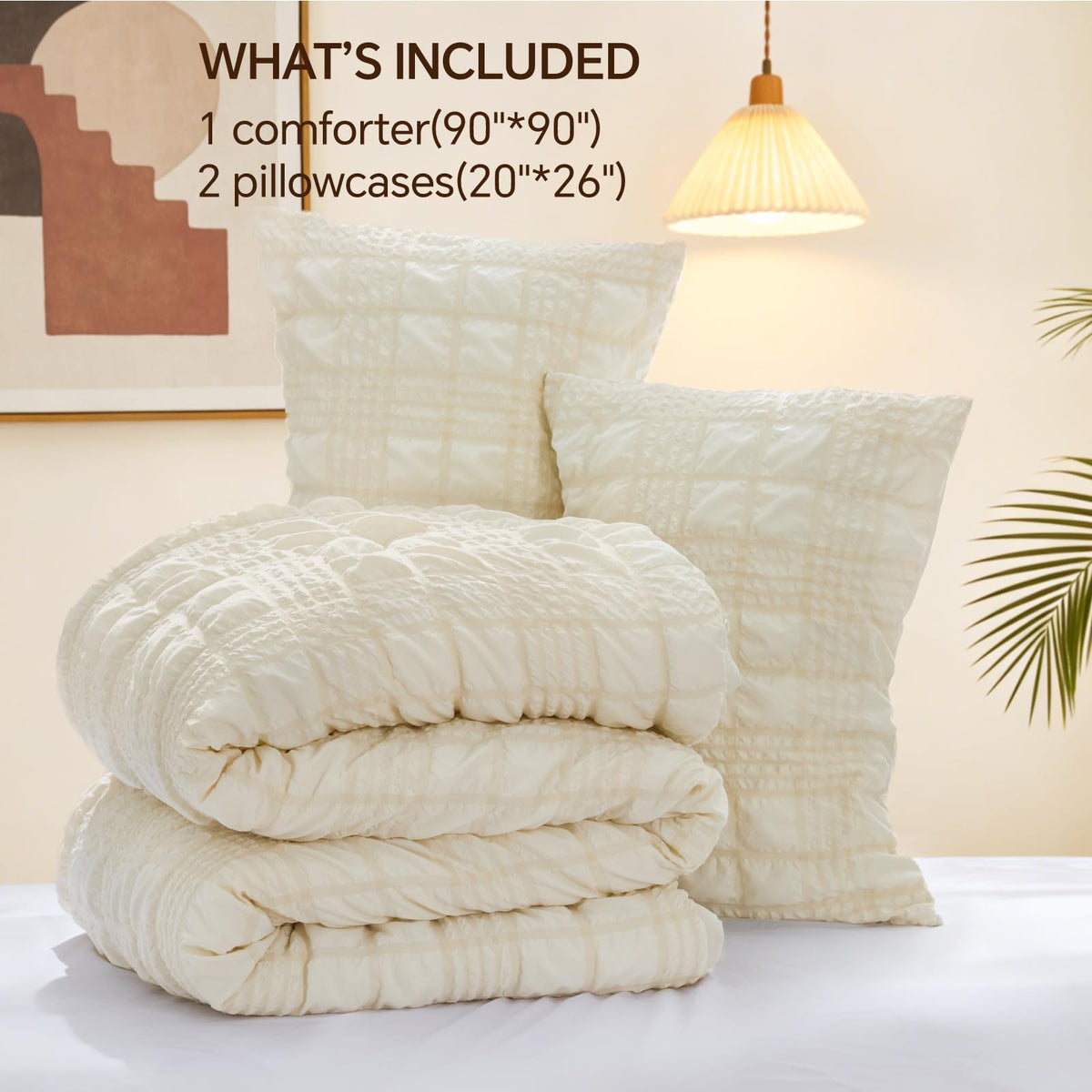 Bedelite queen set with two pillowcases demonstrates complete bed-ready setup