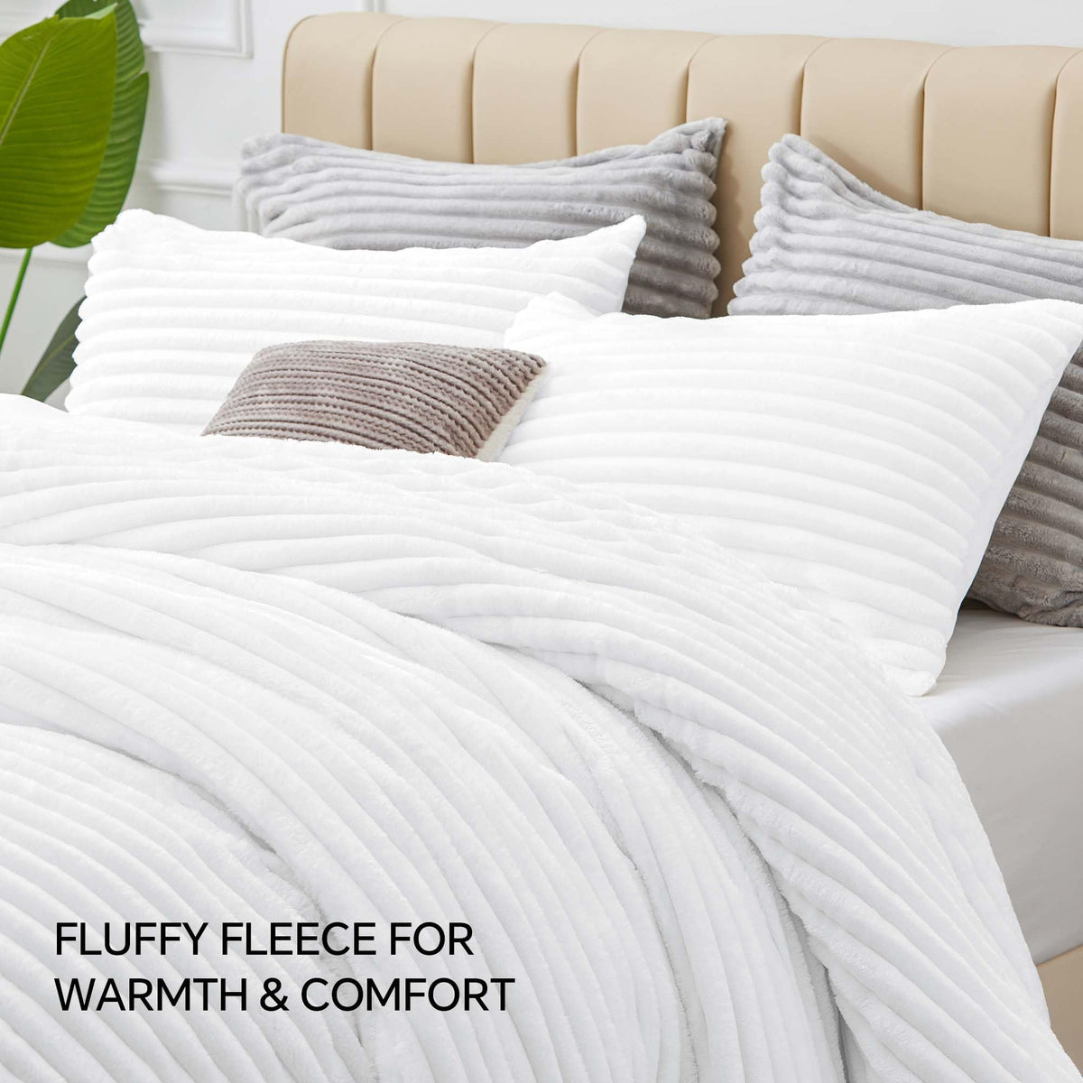 BEDELITE queen-size comforter shown for winter-ready bedding.