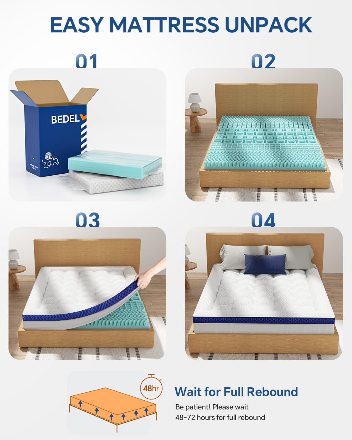 BEDELITE removable cover close-up demonstrates easy machine-wash care.