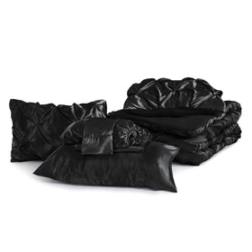 BEDELITE satin comforter queen deep-pocket fit up to 15 inches.