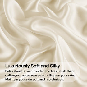 BEDELITE satin pillowcases included, protecting hair and skin with gentle glide