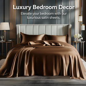 BEDELITE satin sheets close up texture showing silky sheen