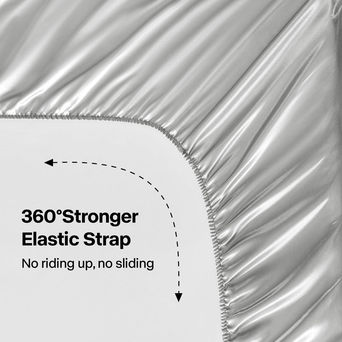 BEDELITE satin sheets in grey, mood-boosting decor with luxurious sheen