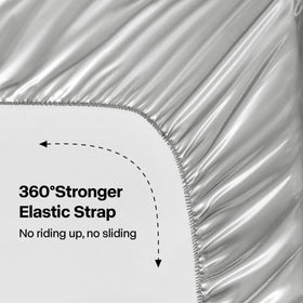 BEDELITE satin sheets in grey, mood-boosting decor with luxurious sheen