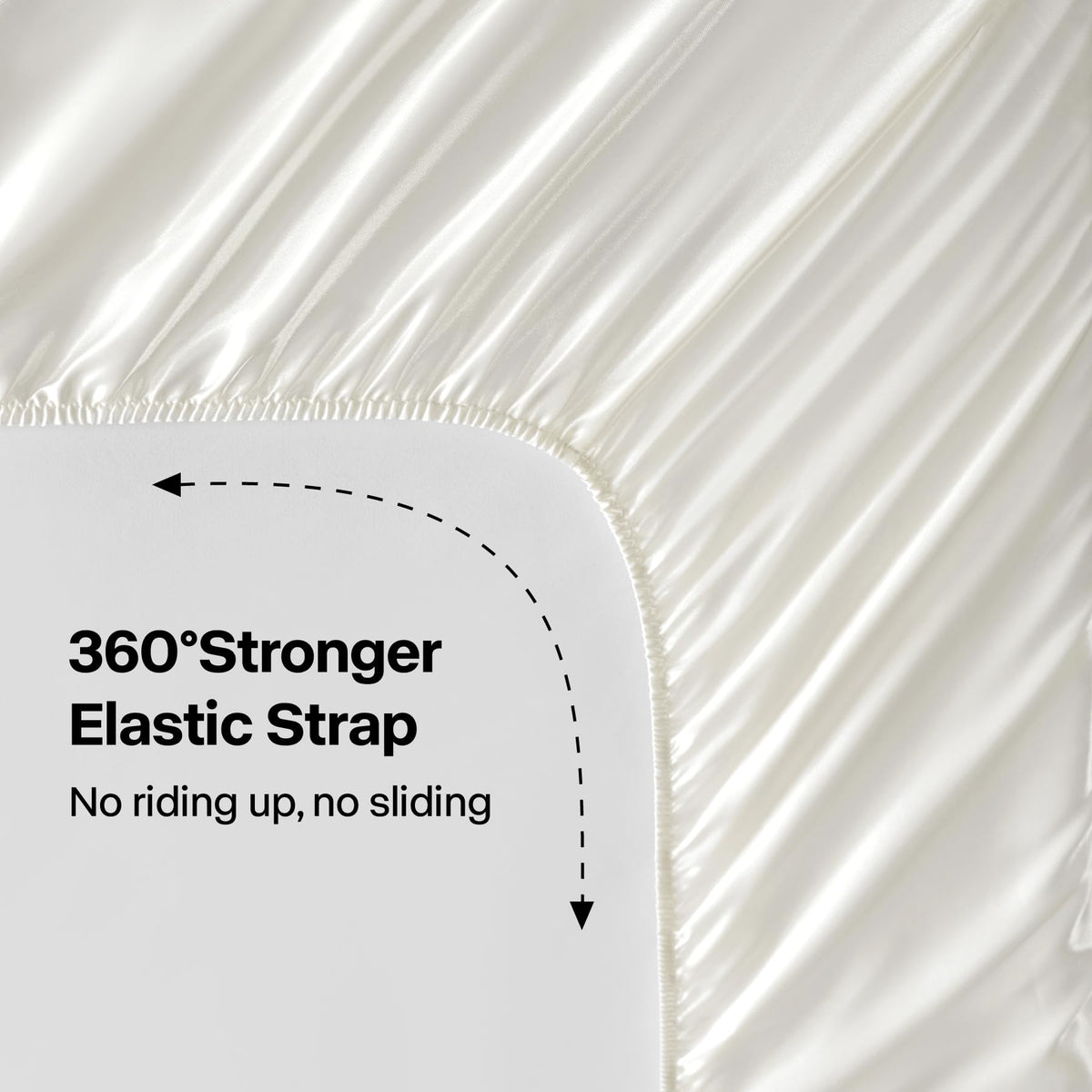 BEDELITE satin ivory texture closeup shows luxurious sheen and durable weave