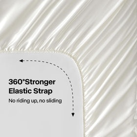 BEDELITE satin ivory texture closeup shows luxurious sheen and durable weave