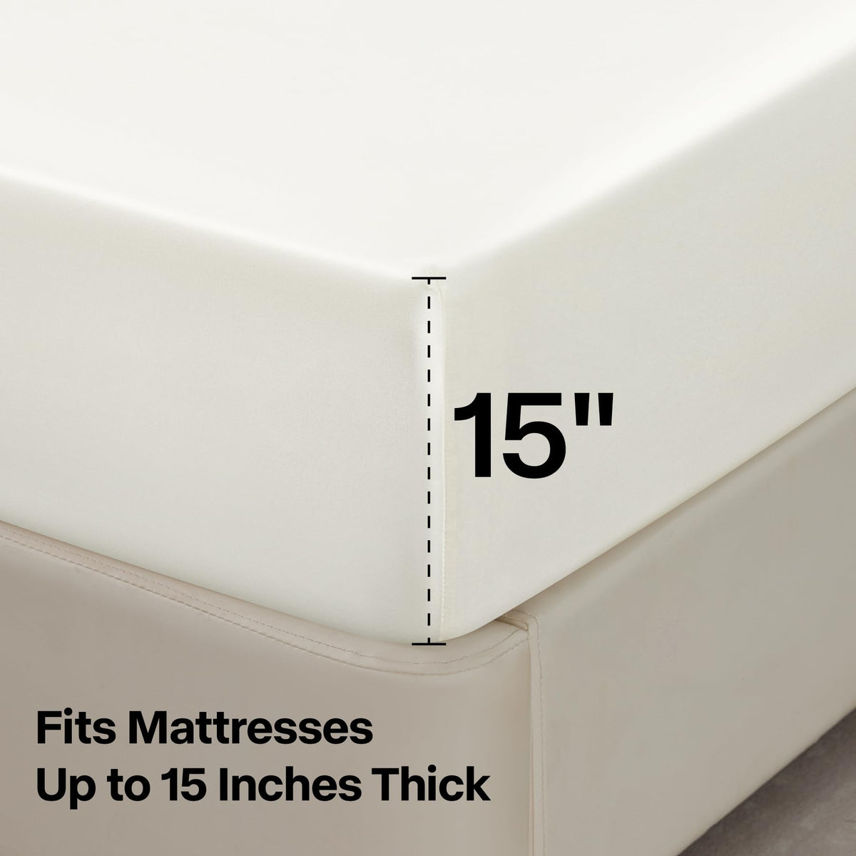 BEDELITE satin sheets on bed demonstrate spa-like elegance and easy care