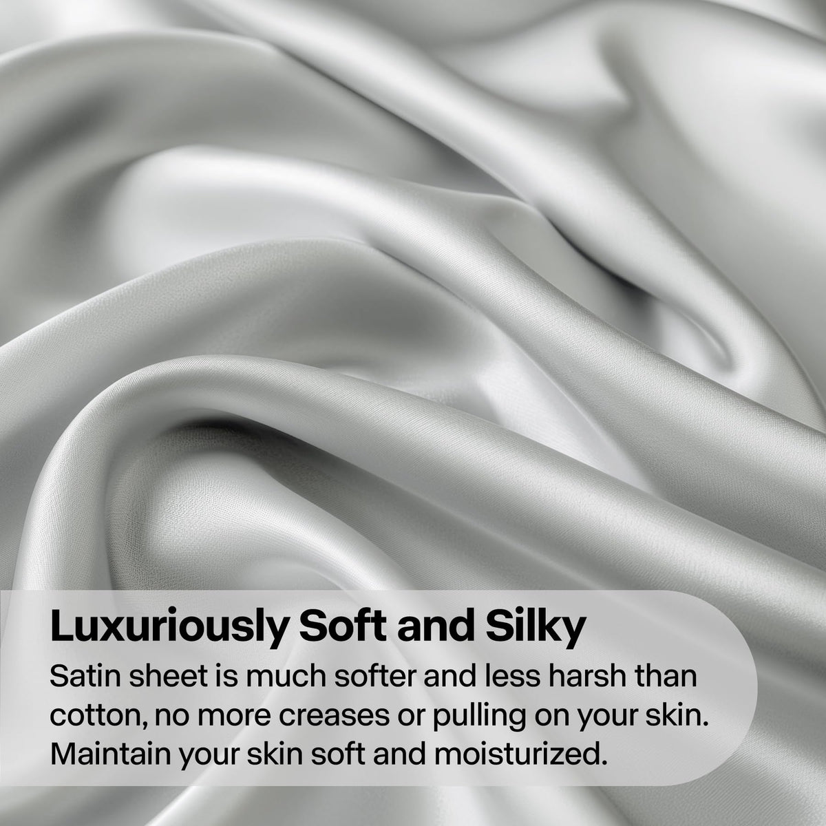 BEDELITE satin pillowcase pair, frictionless glow for healthier hair and skin