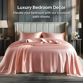 BEDELITE satin queen fitted sheet with deep pocket fitting up to 15 inches securely