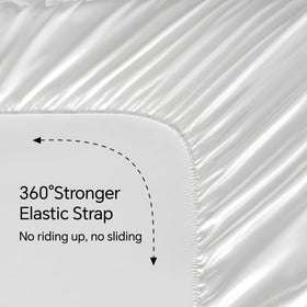 BEDELITE satin sheets elevate bedroom aesthetic with soft white sheen
