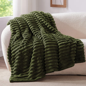 BEDELITE soft cozy 300GSM fleece for plush couch comfort.