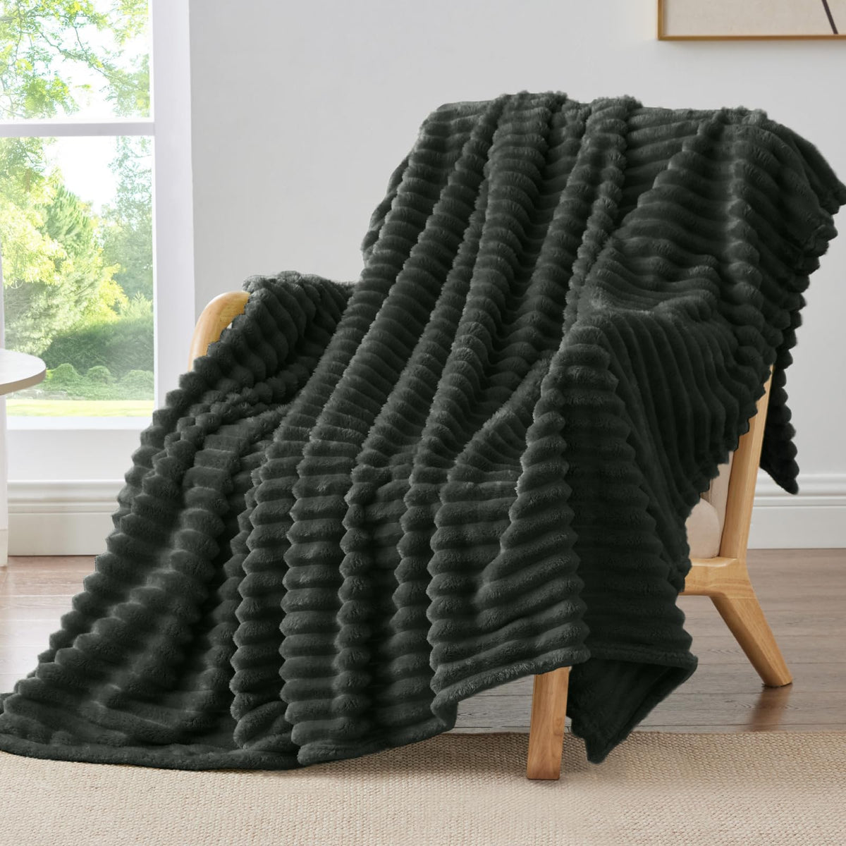 BEDELITE striped blanket adds warmth and decor to the couch