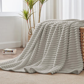 BEDELITE close-up of 3D striped texture highlights plush feel