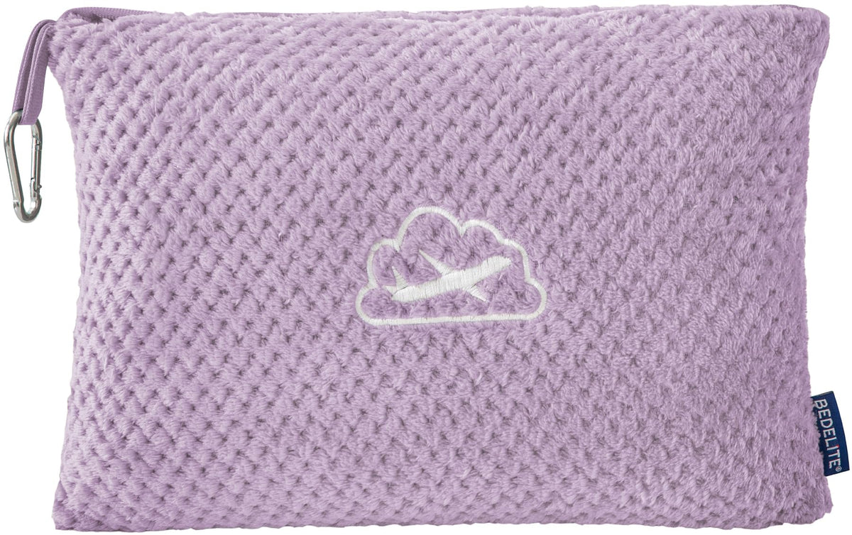 BEDELITE lavender travel blanket with luggage sleeve for secure suitcase attachment