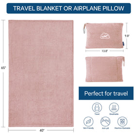 BEDELITE plush pink fleece offers velvety warmth during travel.