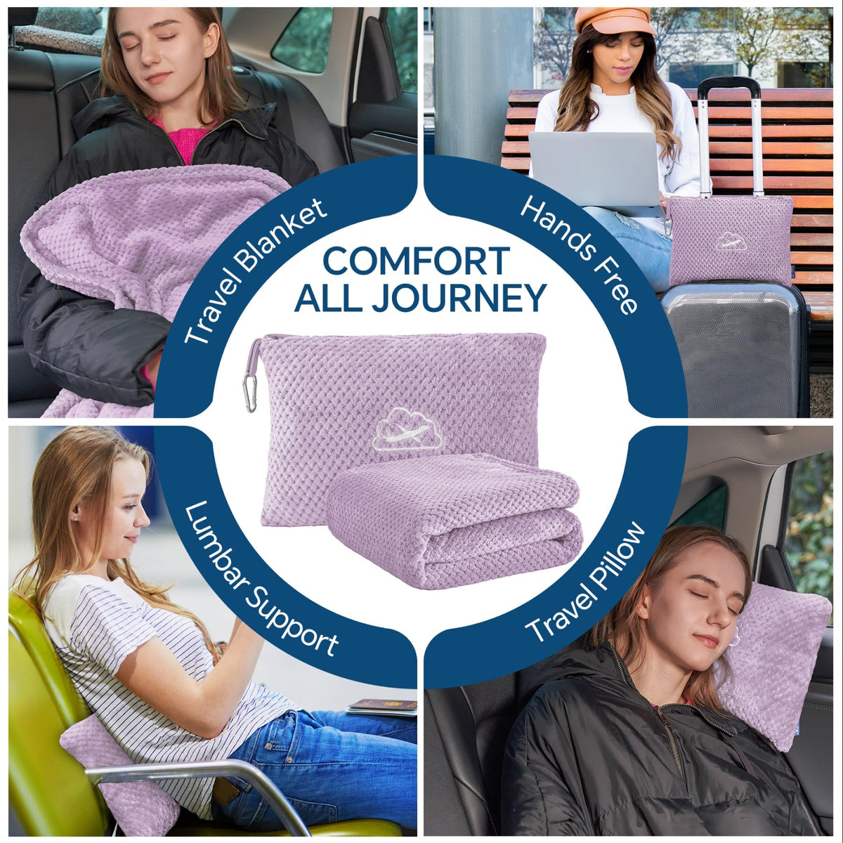 BEDELITE travel blanket stored in compact storage bag