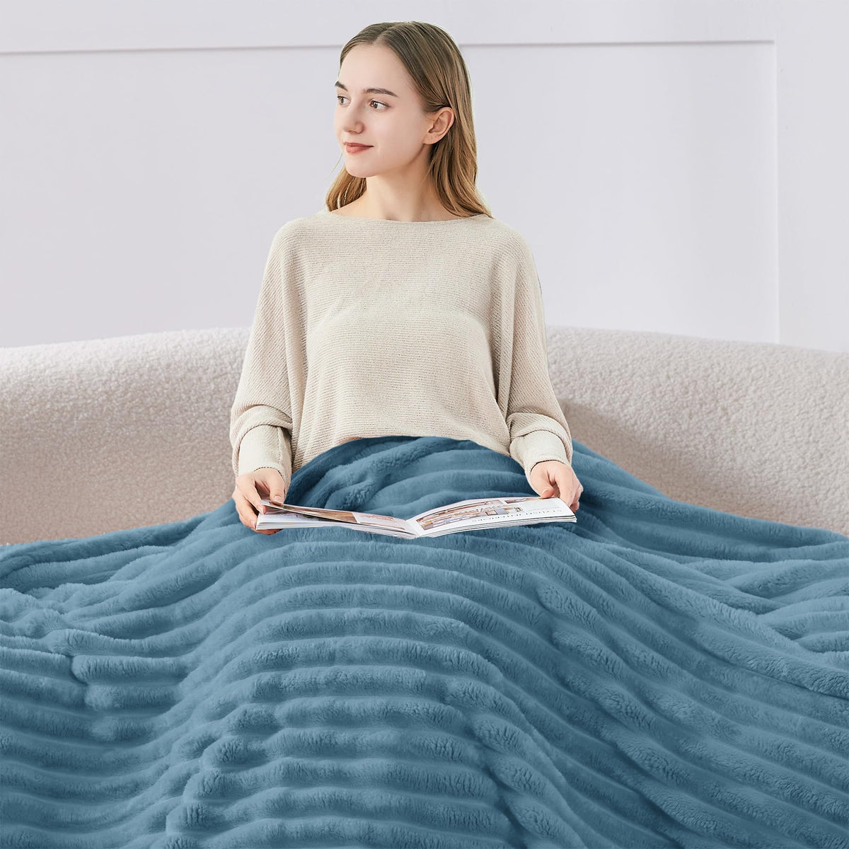 BEDELITE Twin Blanket folded stack showcasing soft microfleece and durable weave.