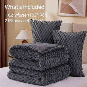 BEDELITE two grey pillowcases complete the cozy set