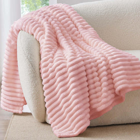 BEDELITE upgraded striped pattern blanket with depth and texture
