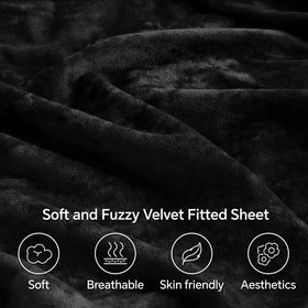 BEDELITE velvet pillowcases complement the set with gentle, luxurious softness.