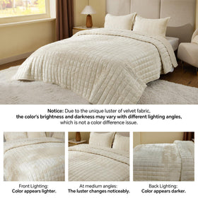 BEDELITE velvet quilt king back uses brushed fabric for extra warmth