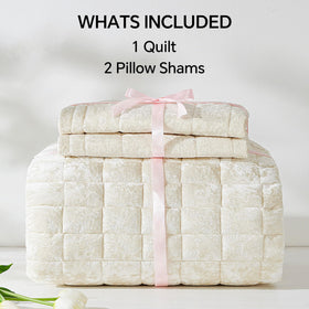 BEDELITE velvet quilt king sham pair completes the coordinated set